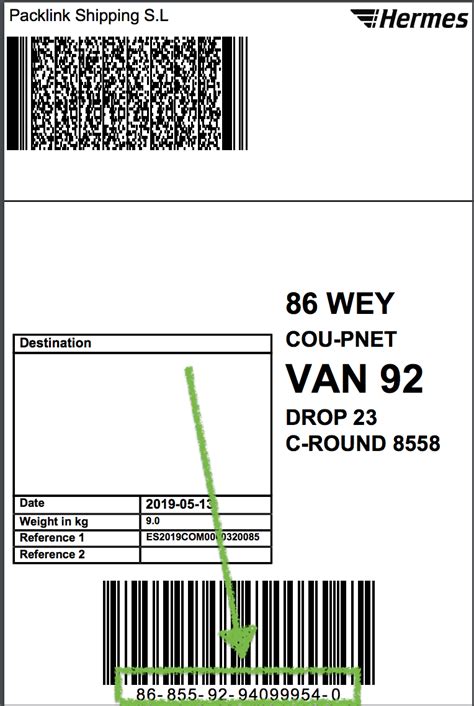 my hermes barcode tracking.